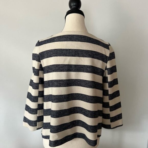 Striped Blazer with Pearl Detail - Picture 2 of 14